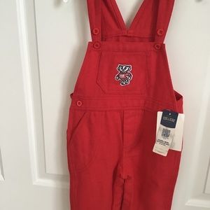 Wisconsin Badgers toddler overalls